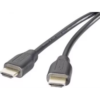 SpeaKa Professional HDMI jungiamasis laidas 2.00 m, garso grįžtamasis kanalas, auksuoti kištukai, juodas [1x HDMI kištukas - 1x HDMI kištukas] (SP-9024560)