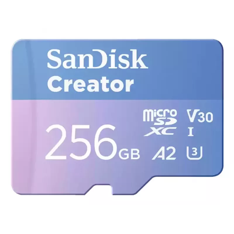 SanDisk Creator microSDXC atminties kortelė 256GB, skaitymas iki 190 MB/s