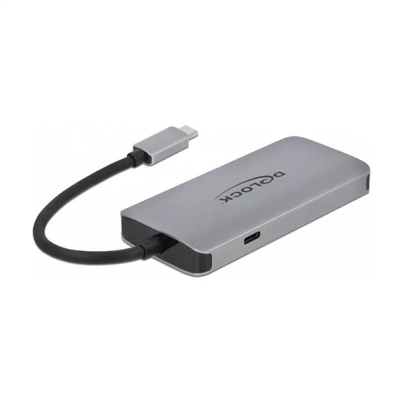 DeLOCK 63252 USB-C dokas su Gigabit Ethernet ir PD įkrovimu