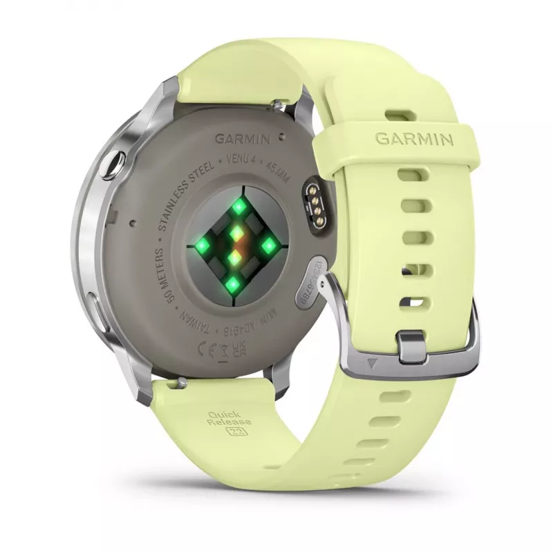 Garmin Venu 010-03014-02 išmanusis laikrodis / sportinis laikrodis 3,56 cm (1,4 inch) AMOLED 45 mm Skaitmeninis 454 x 454 pikseliai Liečiamas ekranas Sidabrinis Wi-Fi GPS (palydovas)