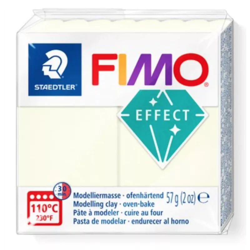 Modelino molis FIMO efektas švyti tamsoje 8010-041 – minkštas polimerinis molis, 57 g