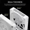 Ventiliatorius Corsair iCUE LINK RX140 MAX RGB 14 cm Baltas 2 vnt 300-1600 RPM