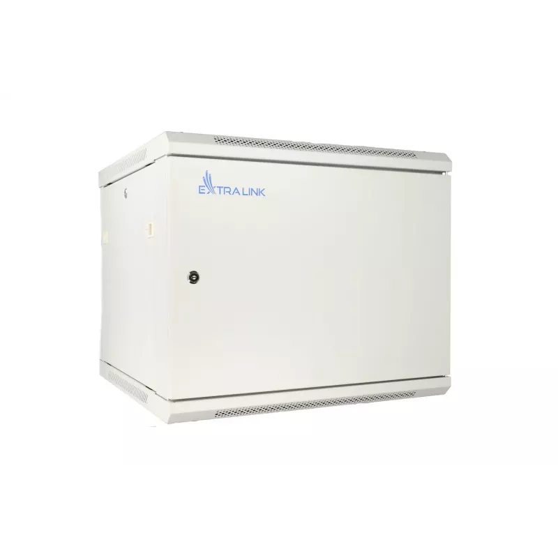 Extralink sieninis stovo korpusas 9U 600x600 ASP pilkas, metalinėmis durelėmis