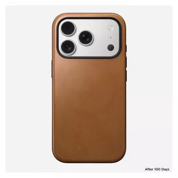 Dėklas mobiliesiems telefonams Nomad Modern Leather Case, iPhone 17 Pro, 16 cm (6,3 colio), įdegusios odos, PC/TPU