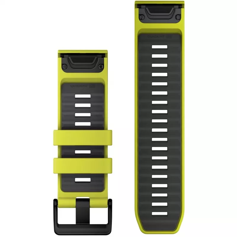Garmin QuickFit 010-13393-08 Graphite Yellow – Silikoninis 26 mm dirželis