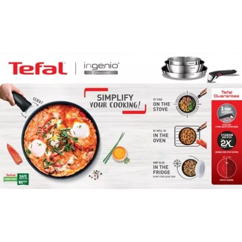 Universalioji keptuvė Tefal Emotion L897S374 Nerūdijantis plienas Apvali