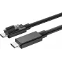 USB-C laidas Exsys EX-K1599V-1.5 — 1,5 m, USB-C į USB-C su raižytu fiksavimo varžteliu