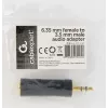 Cablexpert garso adapteris 6.35 mm lizdas – 3.5 mm kištukas | A-6.35F-3.5M