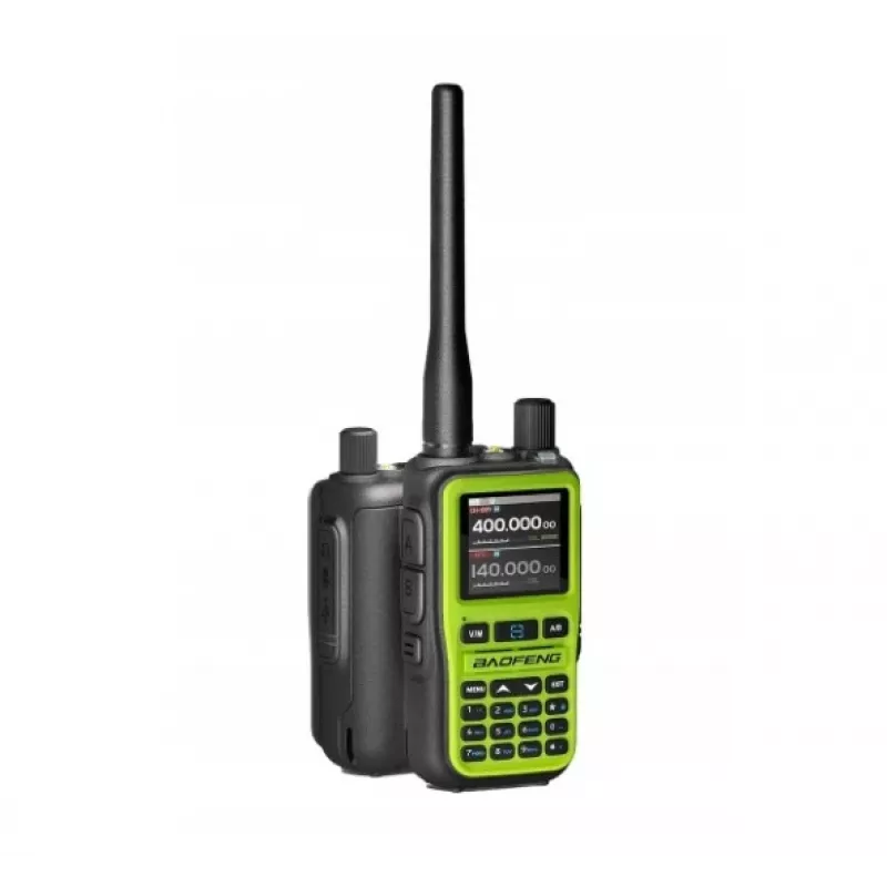 Nešiojama racija Baofeng UV-5R EU su USB-C, Bluetooth, VHF/UHF (136–174 MHz), FM 65–108 MHz, 5 W, 1600 mAh, LCD, LED žibintuvėlis