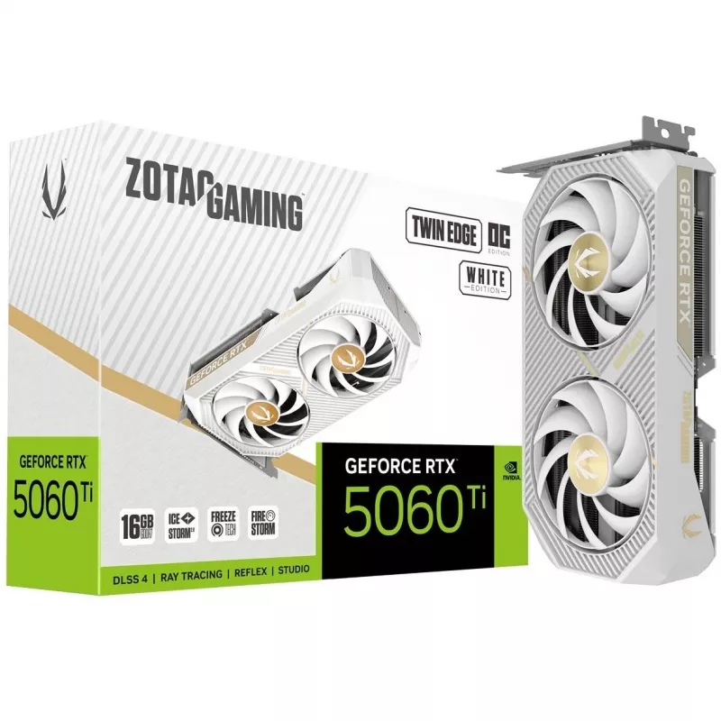 ZOTAC GAMING GeForce RTX 5060 Ti Twin Edge OC 16GB GDDR7 Baltoji versija