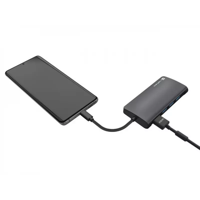 Dokavimo stotelė NATEC NMP-2162 USB 3.2 Gen 1 Type-C pilka laidinė