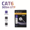 Qoltec 50359 Cat.6 UTP tinklo kabelis, 305 m, pilkas, PVC