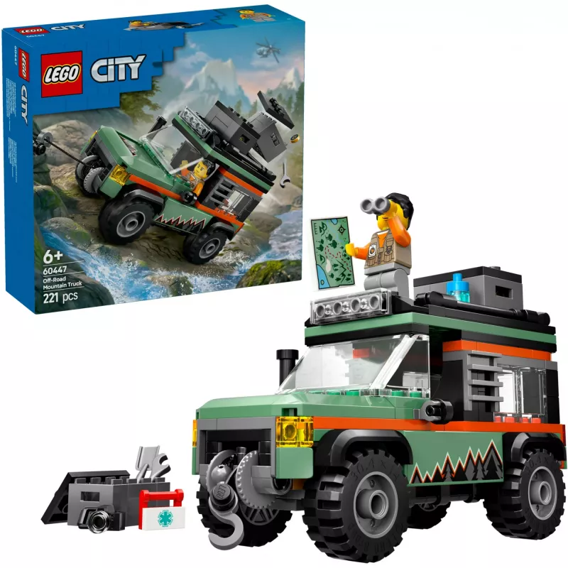 LEGO City visureigis 4x4 statybos rinkinys 60447 — 221 detalė, 1 minifigūrėlė, nuo 6 metų