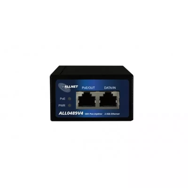 ALLNET ALL0489v4 Gigabit PoE maitinimo injektorius, juodas