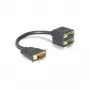 DVI adapteris DeLOCK DVI25 M į 2x DVI25 F 0,2 m juodas