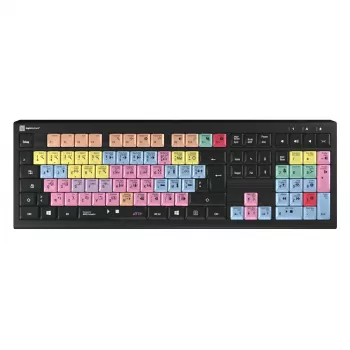 Logickeyboard ASTRA 2 USB AZERTY klaviatūra, angliški simboliai, juoda, pilno dydžio