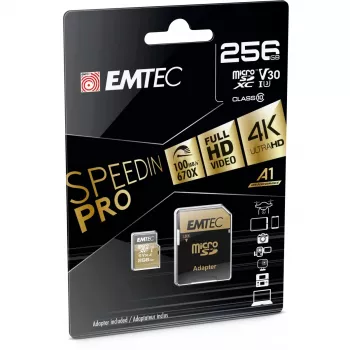Atminties kortelė Emtec SpeedIN Pro 256 GB MicroSDXC UHS-I Class 10