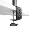 Maclean MC-967 Dvigubas vertikalus monitoriaus laikiklis ant stalo, VESA 100x100, 13-27 colių, 2x 9 kg, milteliniu dažais dengtas, pasukamas ir reguliuojamas