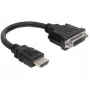 Kabelis HDMI-DVI M/F DeLOCK 0,2m