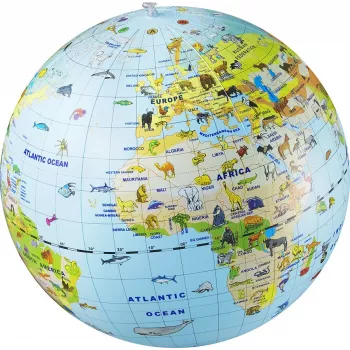 Caly Animal Globe Maxi Pasaulio Gaublys 50 cm, Įvairiaspalvis