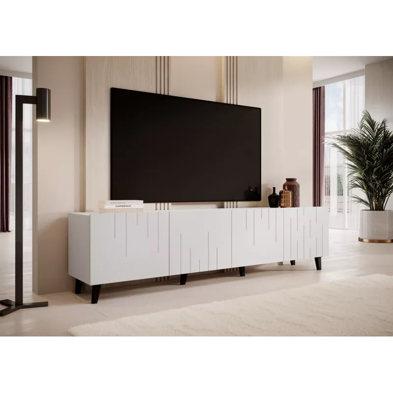 TV spintelė cama meble BARI 200x42x52 balta matinė