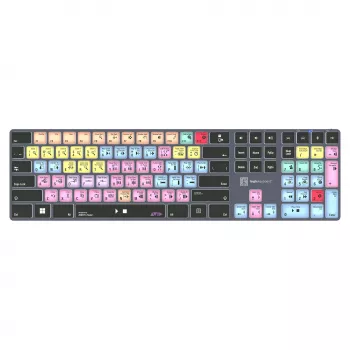 Mechaninio stiliaus pilno dydžio klaviatūra LogicKeyboard LKB-PT-TPC, USB + Bluetooth, QWERTZ vokiška, juoda