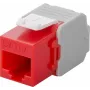 Wentronic Goobay CAT 6a KeyStone RJ45 lizdas, neekranuotas, 500 MHz, raudonai baltas (90689)