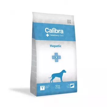 Sausas šunų ėdalas Calibra Veterinary Diets Hepatic suaugusiems šunims, žuvies skonio, 12 kg, baltymai 16%, riebalai 16%, drėgmė 10%