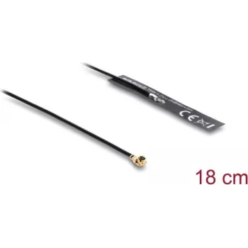 Vidinė antena DELOCK 2.4 GHz 3.4 dBi su I-PEX MHF® I jungtimi ir 18 cm FPC kabeliu lipniam montavimui