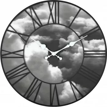 NeXtime klok 3037 Clouds, Ø39 cm, sieninis, juodas