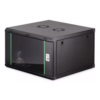 Sieninis 19 colių spintos stovas DIGITUS Dynamic-N DN-37103 — 7U, 600x600 mm, IP20, nesurinktas, juodas