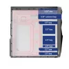 Akyga AK939BL Midi Tower kompiuterio korpusas, ATX / Micro ATX / Mini ITX, 2x USB 2.0, be maitinimo bloko, juodas