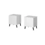 Naktinis staliukas cama meble NOVA su 1 stalčiumi 44×40×52 cm, baltas matinis