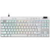 Žaidimų klaviatūra LOGITECH G PRO X TKL RAPID balta, US INT'L, USB, linijiniai jungikliai