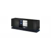 TV spintelė Cama meble QIU 160 – MDF juodas blizgesys, 1600×420×570 mm