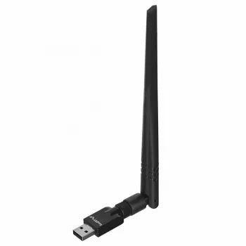 USB Wi-Fi adapteris LANBERG NC-0300-WIE, USB 2.0, dvi išorinės antenos 5 dBi, WLAN 300 Mbps, Ethernet/WLAN, juoda