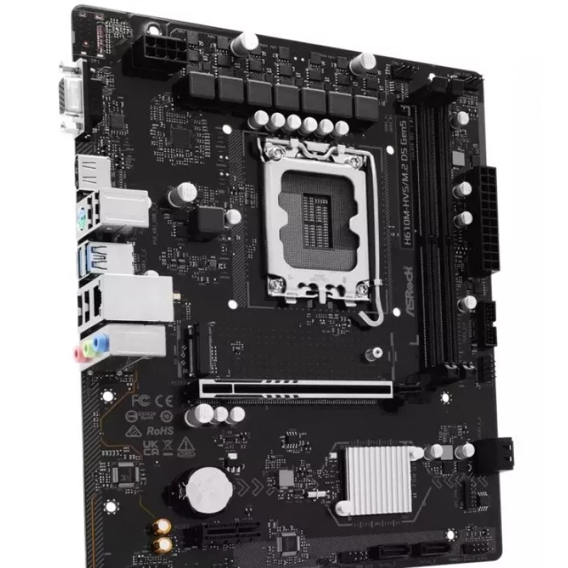 Motininė plokštė ASRock H610M-HVS/M.2 D5 GEN5 – LGA1700, DDR5, PCIe 5.0, mATX