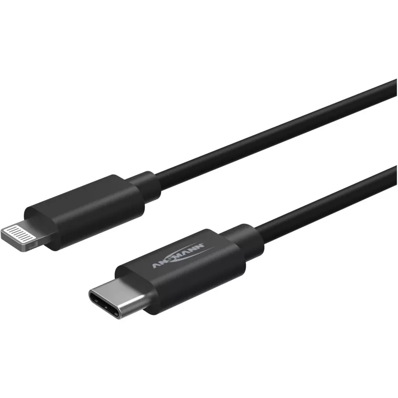 Laidas mobiliajam telefonui Ansmann 1700-0106 Juodas USB C Lightning 0,12 m