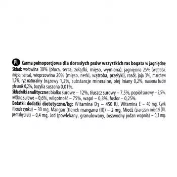 DOLINA NOTECI Premium, gausu ėrienos, drėgnas šunų ėdalas, 400 g