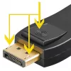 Wentronic Goobay DisplayPort į HDMI adapteris 1.1, HDMI standartinė lizdas (Type A) - HDMI standartinė lizdas (Type A) > DisplayPort kištukas (51719)
