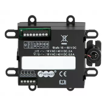 Vidinis vaizdo domofono monitorius Auerswald TFS-Universal plus 2 – juodas, IP20, plastikas, DC maitinimas (16–60 V), 109×29×84 mm