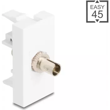 Skaidulinis adapteris DELOCK 90915 ST Simplex BU į ST Simplex baltas