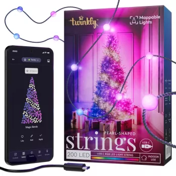 Šviesų girlianda Twinkly Strings USB-C Pearls Wi-Fi/Bluetooth daugiaspalvė