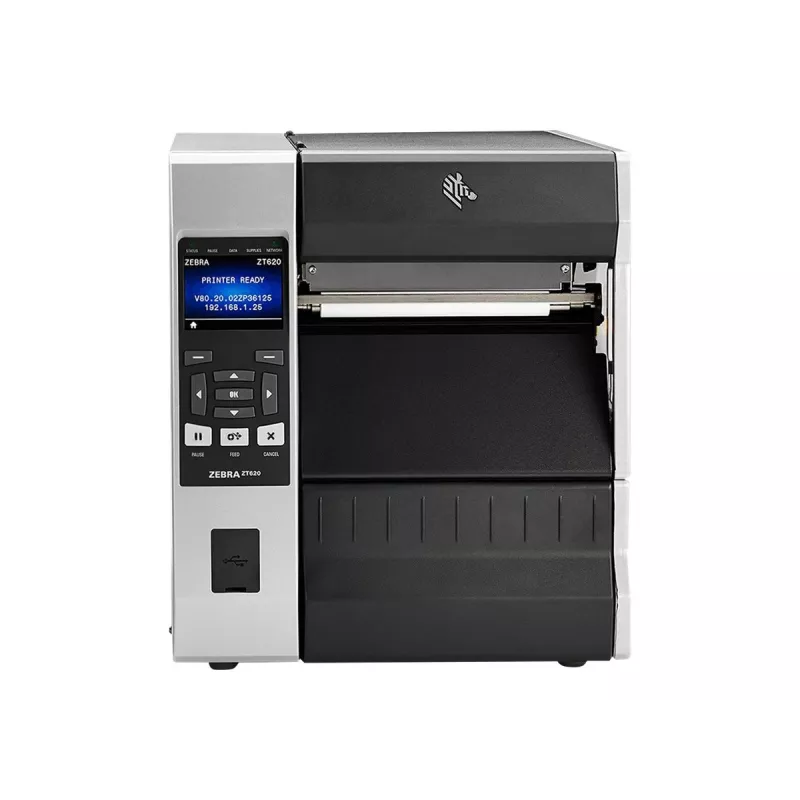 Etikečių spausdintuvas Zebra ZT620 terminis perdavimas 203×203 DPI 168 mm spausdinimo plotis LCD 26 kg Laidinis ir belaidis Ethernet Bluetooth Pilka/Juoda
