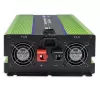 Qoltec Monolith įtampos keitiklis | Akumuliatoriaus įkroviklis | UPS | 2000 W | 4000 W | 12 V į 230 V | Grynas sinusas | LCD juodai žalias