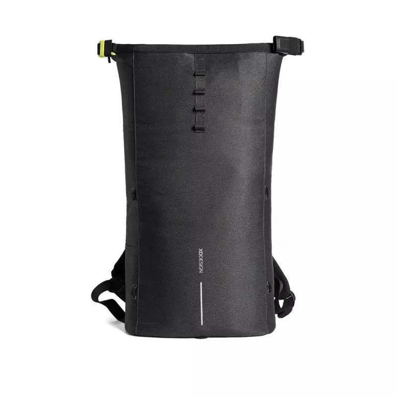 Kuprinė XDDESIGN Urban Lite Black — 21 L (išplečiama iki 27 L), 15,6 col. nešiojamojo kompiuterio skyrius, vandeniui atspari, su lagamino diržu