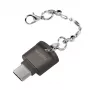 USB-C į microSD kortelių skaitytuvas su raktų pakabuku