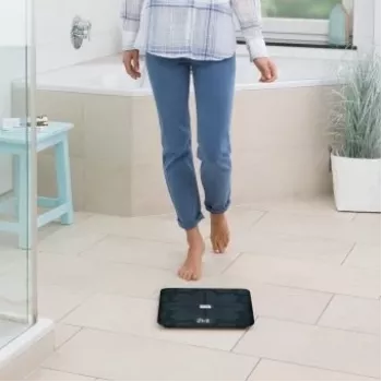 Medisana BS 450 kūno analizatoriaus svarstyklės, 180 kg, juodos, Bluetooth, ITO jutikliai (40510)