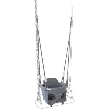 Toddler Swing Attachment HUDORA 72103 – pilka saugos sėdynė sūpynėms