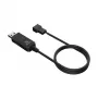 Akasa AK-CBFA10-60BK kabelis nuolatinės srovės įtampos keitikliu iš USB į 3 kontaktų ir 4 kontaktų PC ventiliatorių, 60 cm